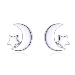 Ezüst fülbevaló, Hold és csillag