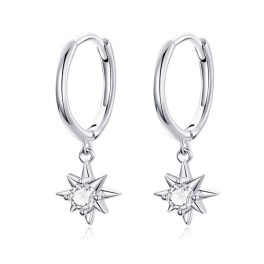 Ezüst fülbevaló csillagokkal