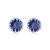 Ezüst fülbevaló, kék