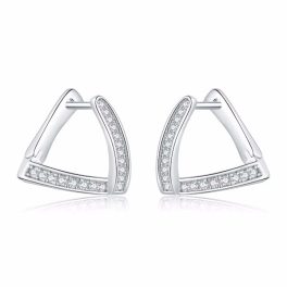 Ezüst fülbevaló, háromszög