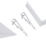 Ezüst fülbevaló csillagokkal