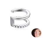 Ezüst fülklipsz ezüstszínben