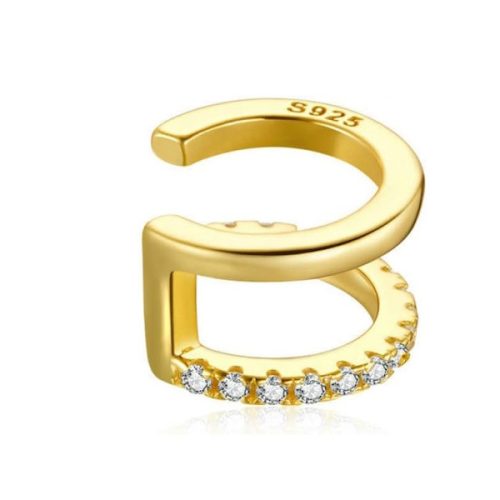 Ezüst fülklipsz aranyszínben