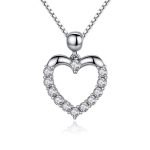 Ezüst nyaklánc szívmedállal