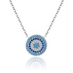 Ezüst nyaklánc, szerencsehozó szem