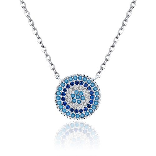 Ezüst nyaklánc, szerencsehozó szem