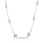 Ezüst nyaklánc, Nap és Hold