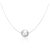 Damilos nyaklánc ezüst kapoccsal, gyönggyel