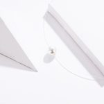 Damilos nyaklánc ezüst kapoccsal, gyönggyel