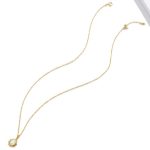 Ezüst nyaklánc opállal, aranyszínben