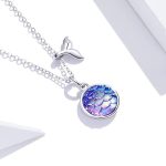 Ezüst nyaklánc  halpikkelyes medállal