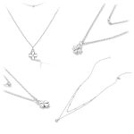 Ezüst női nyaklánc lóherével