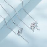 Ezüst női nyakánc vigyázó szem medállal