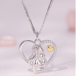 Ezüst női nyaklánc, anyai szeretet 