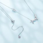 Ezüst női nyaklánc tacskómedállal