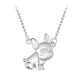 Ezüst női nyaklánc, bulldog