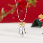 Ezüst női nyaklánc csengőmedállal