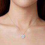 Ezüst nyaklánc margarétamedállal