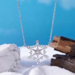 Ezüst nyaklánc hópihemedállal