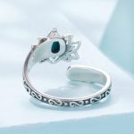 Ezüstgyűrű lótuszvirággal