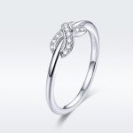 Ezüstgyűrű a végtelen jelével, 7-es méret