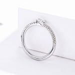 Ezüst női eljegyzési gyűrű, 8-as méret