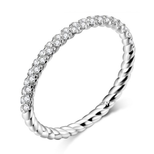 Ezüstgyűrű cirkóniumkristállyal, 6-os méret