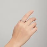 Ezüstgyűrű pillangókkal