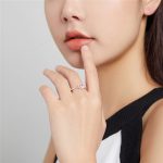 Ezüstgyűrű rózsaszín szívvel