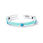 Ezüst női gyűrű türkizzel