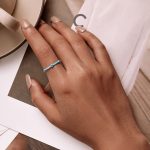 Ezüst női gyűrű türkizzel