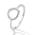 Ezüst női gyűrű, modern stílusú, 8-as méret