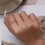 Ezüst női gyűrű, polip