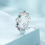 Ezüstgyűrű lóherével, 6-os méret
