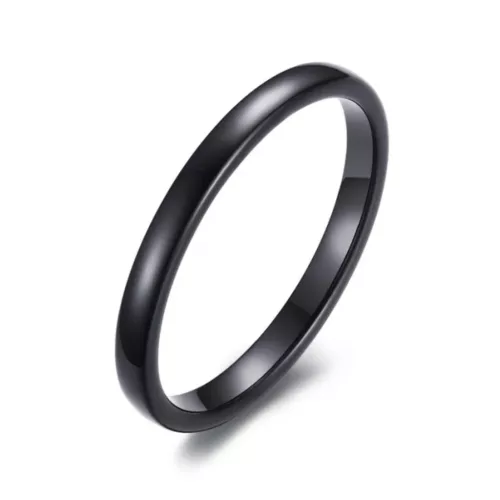 Unisex snubný prsteň, volfrám, čierny, 6