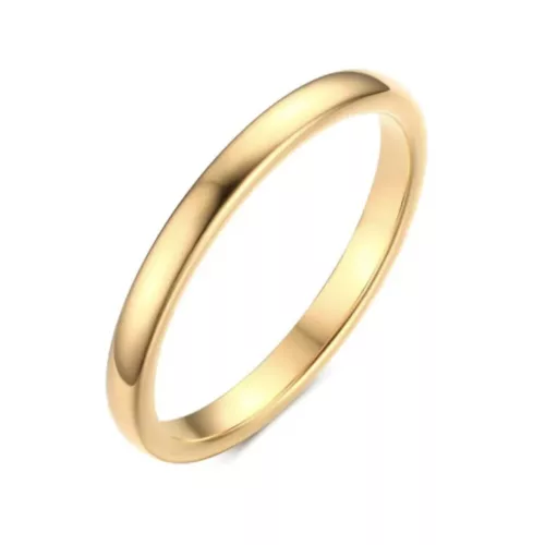 Unisex snubný prsteň, volfrám, pozlátený, 9