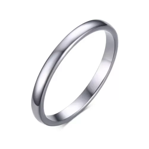 Unisex snubný prsteň, volfrám, strieborná farba, 6