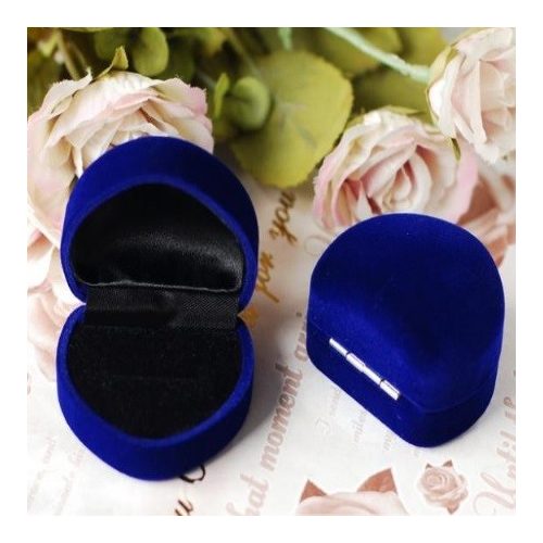 Šperkovnica v tvare srdca modrá