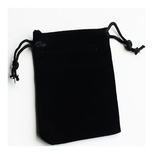 Šnúrová látková taška čierna 7x9 cm
