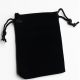 Šnúrová látková taška čierna 7x9 cm